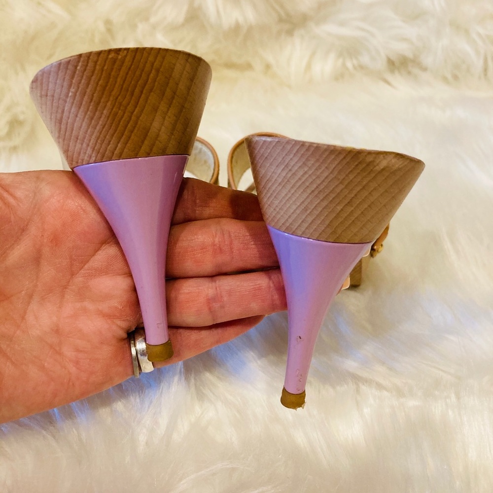 Louis Vuitton Multi Color Heels Sandals Shoes 7.5 - Picture 8 of 12